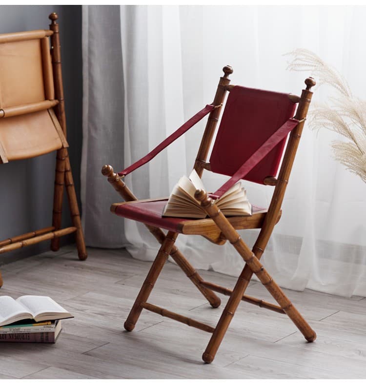 折りたたみ椅子 和風アンティーク折りたたみディレクターズチェア