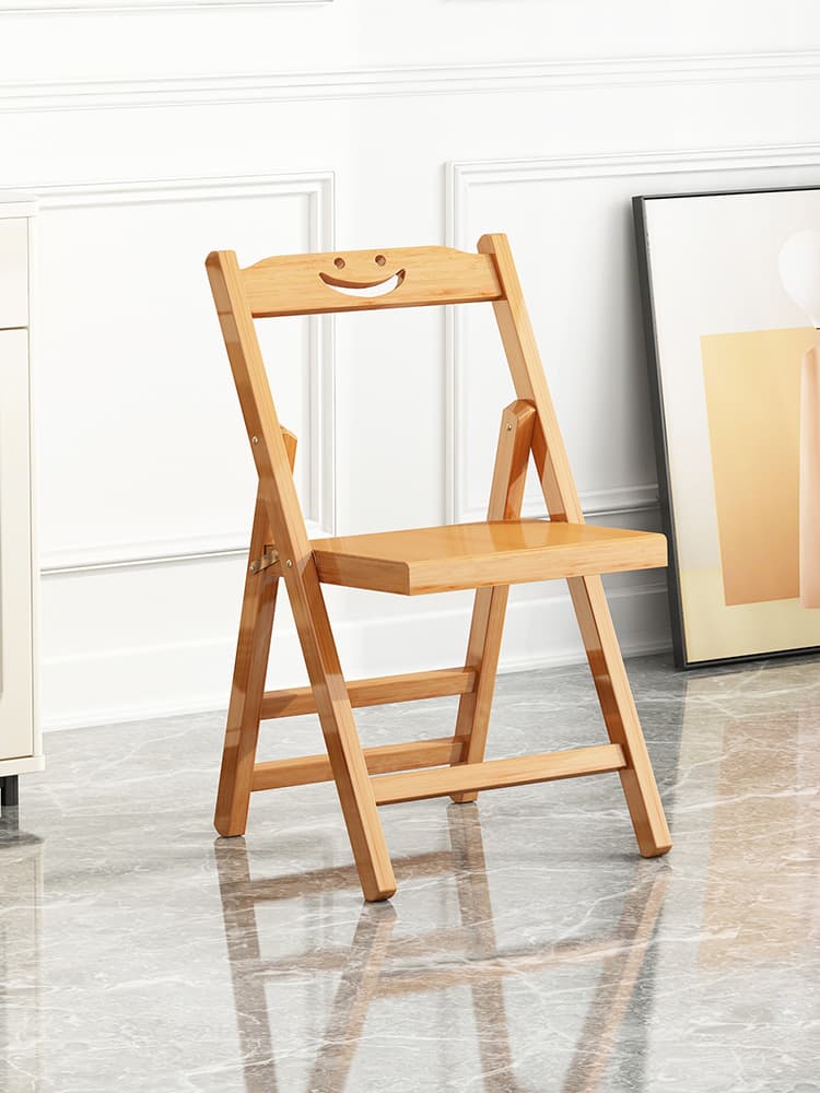 折りたたみ椅子 にこにこ木の折りたたみ椅子